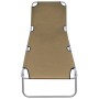 Klappliege mit verstellbarer taupefarbener Rückenlehne von , Liegen - Ref: Foro24-44294, Preis: 77,02 €, Rabatt: %