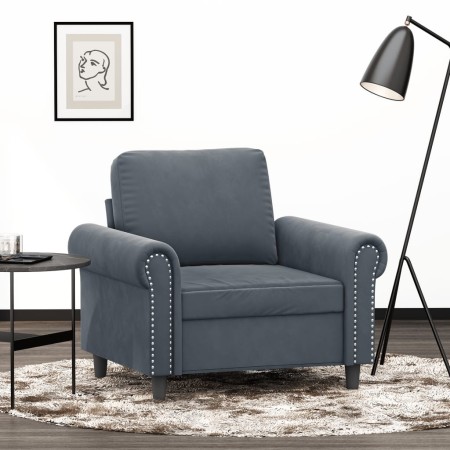 Dunkelgrauer Samtsessel 60 cm von , Sofas - Ref: Foro24-359510, Preis: 172,39 €, Rabatt: %