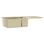 Fregadero de cocina de granito con dos senos beige by , Sinks - Ref: Foro24-144854, Price: 282,93 €, Discount: %
