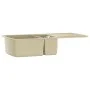 Fregadero de cocina de granito con dos senos beige de , Fregaderos - Ref: Foro24-144854, Precio: 281,39 €, Descuento: %