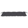 Banco Batavia de teca maciza con cojín gris antracita 120 cm de , Bancos de jardín - Ref: Foro24-3062169, Precio: 207,70 €