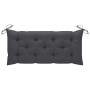 Banco Batavia de teca maciza con cojín gris antracita 120 cm de , Bancos de jardín - Ref: Foro24-3062169, Precio: 207,70 €