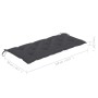Batavia solid teak bench with anthracite gray cushion 120 cm by , garden benches - Ref: Foro24-3062169, Price: 229,51 €, Disc...