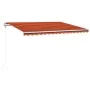 Automatic awning LED wind sensor orange brown 400x300 cm by , Awnings - Ref: Foro24-3068915, Price: 605,58 €, Discount: %