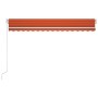 Automatic awning LED wind sensor orange brown 400x300 cm by , Awnings - Ref: Foro24-3068915, Price: 629,65 €, Discount: %