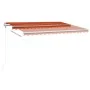 Automatic awning LED wind sensor orange brown 400x300 cm by , Awnings - Ref: Foro24-3068915, Price: 605,58 €, Discount: %