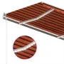 Automatic awning LED wind sensor orange brown 400x300 cm by , Awnings - Ref: Foro24-3068915, Price: 605,58 €, Discount: %