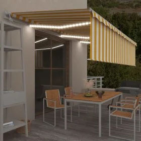 Automatic awning LED blinds wind sensor 6x3 m by , Awnings - Ref: Foro24-3069373, Price: 801,04 €, Discount: %