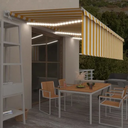 Toldo automático persiana LED sensor de viento 6x3 m de , Toldos - Ref: Foro24-3069373, Precio: 835,31 €, Descuento: %
