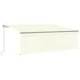 Manual retractable awning with cream blinds 4.5x3 m by , Awnings - Ref: Foro24-3069437, Price: 391,60 €, Discount: %
