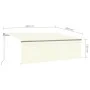 Manual retractable awning with cream blinds 4.5x3 m by , Awnings - Ref: Foro24-3069437, Price: 391,60 €, Discount: %