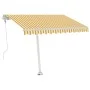 Automatische Markise LED-Windsensor gelb weiß 300x250cm von , Markisen - Ref: Foro24-3069513, Preis: 593,58 €, Rabatt: %
