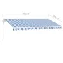 Automatische Markise LED-Windsensor blau und weiß 400x300 cm von , Markisen - Ref: Foro24-3069551, Preis: 722,07 €, Rabatt: %