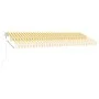 Automatic awning LED wind sensor yellow white 500x300cm by , Awnings - Ref: Foro24-3069593, Price: 770,02 €, Discount: %