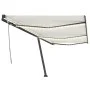 Manual retractable awning with cream LED light 600x350 cm by , Awnings - Ref: Foro24-3069882, Price: 715,29 €, Discount: %