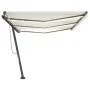 Manual retractable awning with cream LED light 600x350 cm by , Awnings - Ref: Foro24-3069882, Price: 715,29 €, Discount: %