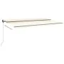 Manual retractable awning with cream LED light 600x350 cm by , Awnings - Ref: Foro24-3069882, Price: 715,29 €, Discount: %