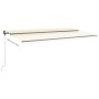 Manuell einziehbare Markise mit cremefarbenem LED-Licht 600 x 350 cm von , Markisen - Ref: Foro24-3069882, Preis: 740,51 €, R...