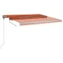 Orange und braune manuell einziehbare Fußmarkise 450x350 cm von , Markisen - Ref: Foro24-3069840, Preis: 513,37 €, Rabatt: %