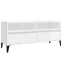 Hochglanzweißer TV-Schrank aus Sperrholz, 100 x 34,5 x 44,5 cm von vidaXL, TV-Möbel - Ref: Foro24-831903, Preis: 71,47 €, Rab...