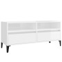Hochglanzweißer TV-Schrank aus Sperrholz, 100 x 34,5 x 44,5 cm von vidaXL, TV-Möbel - Ref: Foro24-831903, Preis: 72,35 €, Rab...
