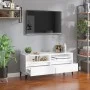 Hochglanzweißer TV-Schrank aus Sperrholz, 100 x 34,5 x 44,5 cm von vidaXL, TV-Möbel - Ref: Foro24-831903, Preis: 71,47 €, Rab...