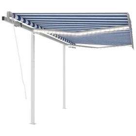 Automatische Markise LED und Windsensor blau und weiß 3x2,5 m von , Markisen - Ref: Foro24-3069911, Preis: 573,53 €, Rabatt: %