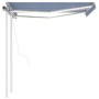 Automatic awning LED and wind sensor blue and white 3x2.5 m by , Awnings - Ref: Foro24-3069911, Price: 583,56 €, Discount: %