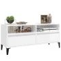 Hochglanzweißer TV-Schrank aus Sperrholz, 100 x 34,5 x 44,5 cm von vidaXL, TV-Möbel - Ref: Foro24-831903, Preis: 71,47 €, Rab...