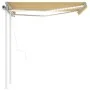 Automatic awning LED wind sensor yellow and white 3x2.5 m by , Awnings - Ref: Foro24-3069913, Price: 573,01 €, Discount: %