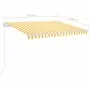 Automatic awning LED wind sensor yellow and white 3x2.5 m by , Awnings - Ref: Foro24-3069913, Price: 573,01 €, Discount: %