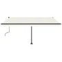 Cremefarbene manuell ausziehbare Fußmarkise 450 x 350 cm von , Markisen - Ref: Foro24-3069837, Preis: 500,24 €, Rabatt: %