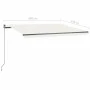 Cremefarbene manuell ausziehbare Fußmarkise 450 x 350 cm von , Markisen - Ref: Foro24-3069837, Preis: 500,24 €, Rabatt: %