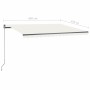 Cremefarbene manuell ausziehbare Fußmarkise 450 x 350 cm von , Markisen - Ref: Foro24-3069837, Preis: 537,74 €, Rabatt: %