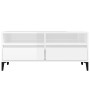 Mueble de TV madera contrachapada blanco brillo 100x34,5x44,5cm de vidaXL, Muebles TV - Ref: Foro24-831903, Precio: 72,90 €, ...