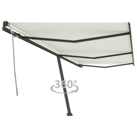 Cremefarbene manuell ausziehbare Fußmarkise 600 x 350 cm von , Markisen - Ref: Foro24-3069877, Preis: 707,84 €, Rabatt: %