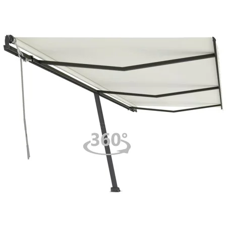 Cremefarbene manuell ausziehbare Fußmarkise 600 x 350 cm von , Markisen - Ref: Foro24-3069877, Preis: 693,54 €, Rabatt: %