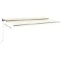 Cremefarbene manuell ausziehbare Fußmarkise 600 x 350 cm von , Markisen - Ref: Foro24-3069877, Preis: 693,54 €, Rabatt: %