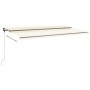 Cremefarbene manuell ausziehbare Fußmarkise 600 x 350 cm von , Markisen - Ref: Foro24-3069877, Preis: 707,84 €, Rabatt: %