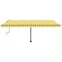 Yellow and white manual retractable foot awning 500x300 cm by , Awnings - Ref: Foro24-3069778, Price: 482,16 €, Discount: %