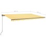 Gelb-weiße Markise mit manuell ausziehbarem Fuß, 500 x 300 cm von , Markisen - Ref: Foro24-3069778, Preis: 566,55 €, Rabatt: %