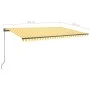 Yellow and white manual retractable foot awning 500x300 cm by , Awnings - Ref: Foro24-3069778, Price: 482,16 €, Discount: %