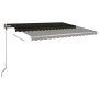 Manuell ausziehbare Fußmarkise Anthrazitgrau 450x300 cm von , Markisen - Ref: Foro24-3069759, Preis: 483,83 €, Rabatt: %