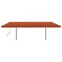 Manuell einziehbare Markise mit orangefarbenen und braunen Stangen 6x3 m von , Markisen - Ref: Foro24-3070200, Preis: 558,11 ...
