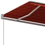 Toldo manual retráctil con postes naranja y marrón 6x3 m de , Toldos - Ref: Foro24-3070200, Precio: 608,15 €, Descuento: %