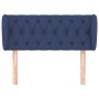 Cabecero de tela azul 103x23x78/88 cm
