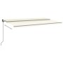 Manual retractable awning with cream poles 6x3.5 m by , Awnings - Ref: Foro24-3070277, Price: 724,02 €, Discount: %