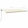 Manuell einziehbare Markise mit cremefarbenen Stangen 6x3,5 m von , Markisen - Ref: Foro24-3070277, Preis: 696,94 €, Rabatt: %