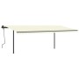 Manual retractable awning with cream LED light 6x3.5 m by , Awnings - Ref: Foro24-3070282, Price: 741,77 €, Discount: %