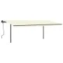 Manual retractable awning with cream LED light 6x3.5 m by , Awnings - Ref: Foro24-3070282, Price: 716,40 €, Discount: %